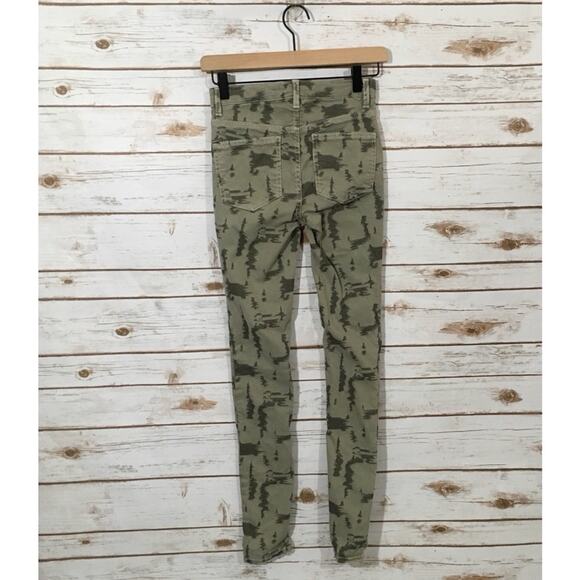 Free People Long & Lean High Waist Denim Camo Leggings - 25 - Picture 10 of 12